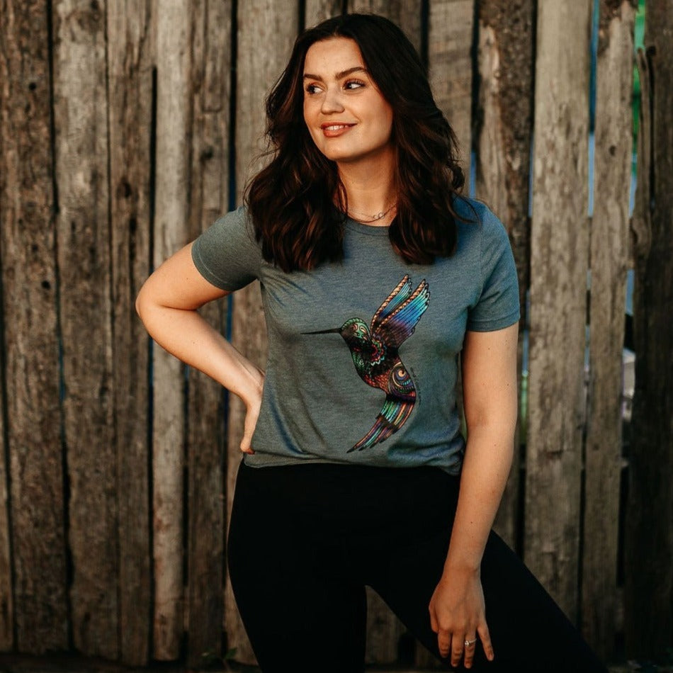 Colourful Hummingbird Relaxed Fit Tee