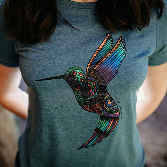 Colourful Hummingbird Relaxed Fit Tee