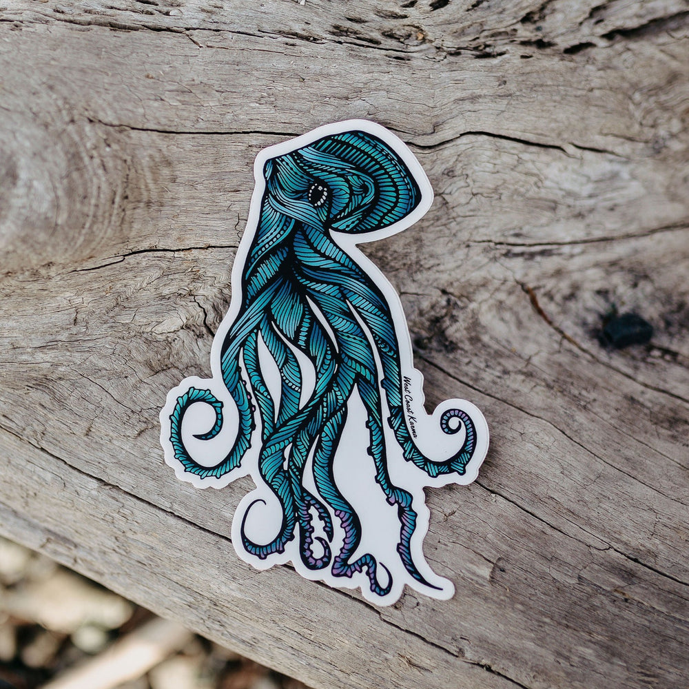 Colourful Octopus Vinyl Sticker