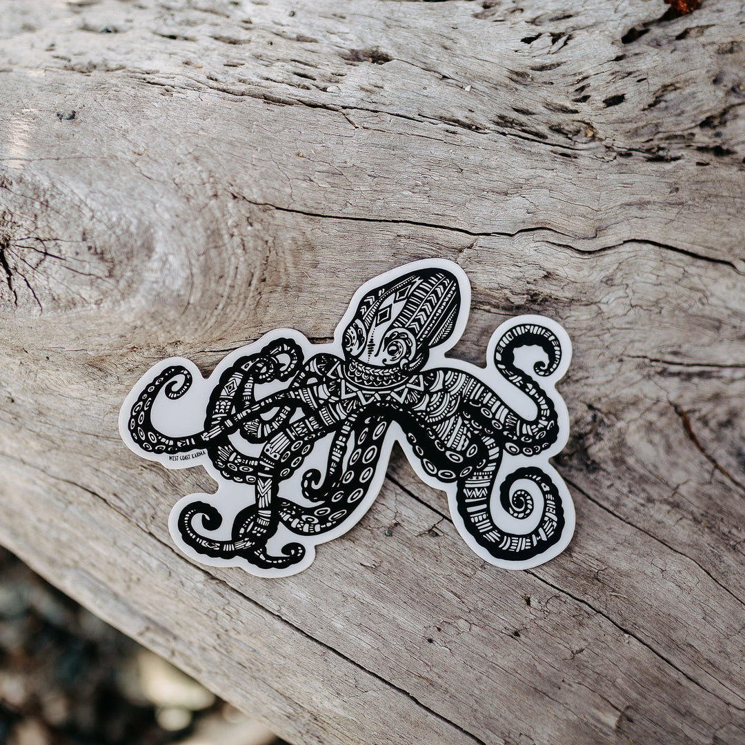 Octopus Geometric Vinyl Sticker
