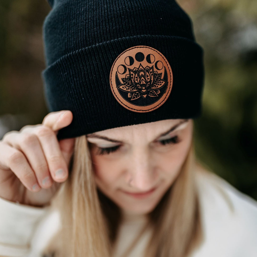 Lotus Moon Phase Toque in Black