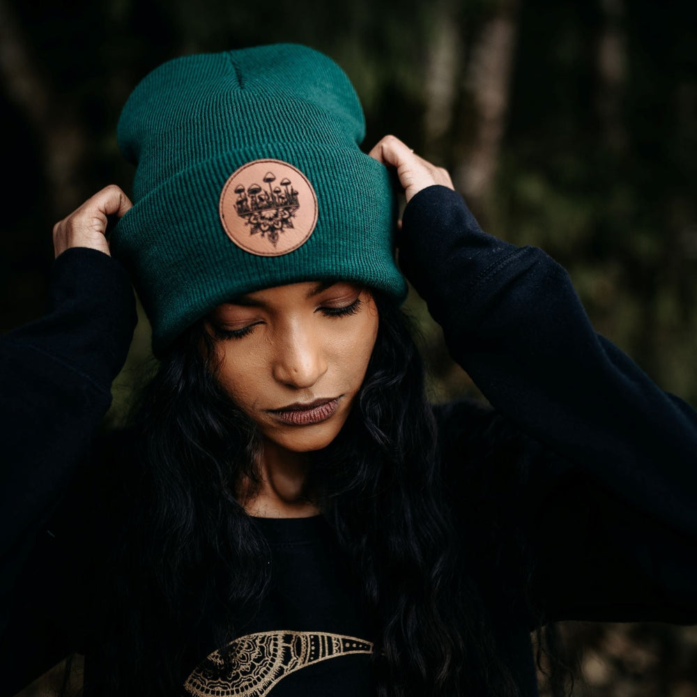 Mandala Mushroom Toque in Green