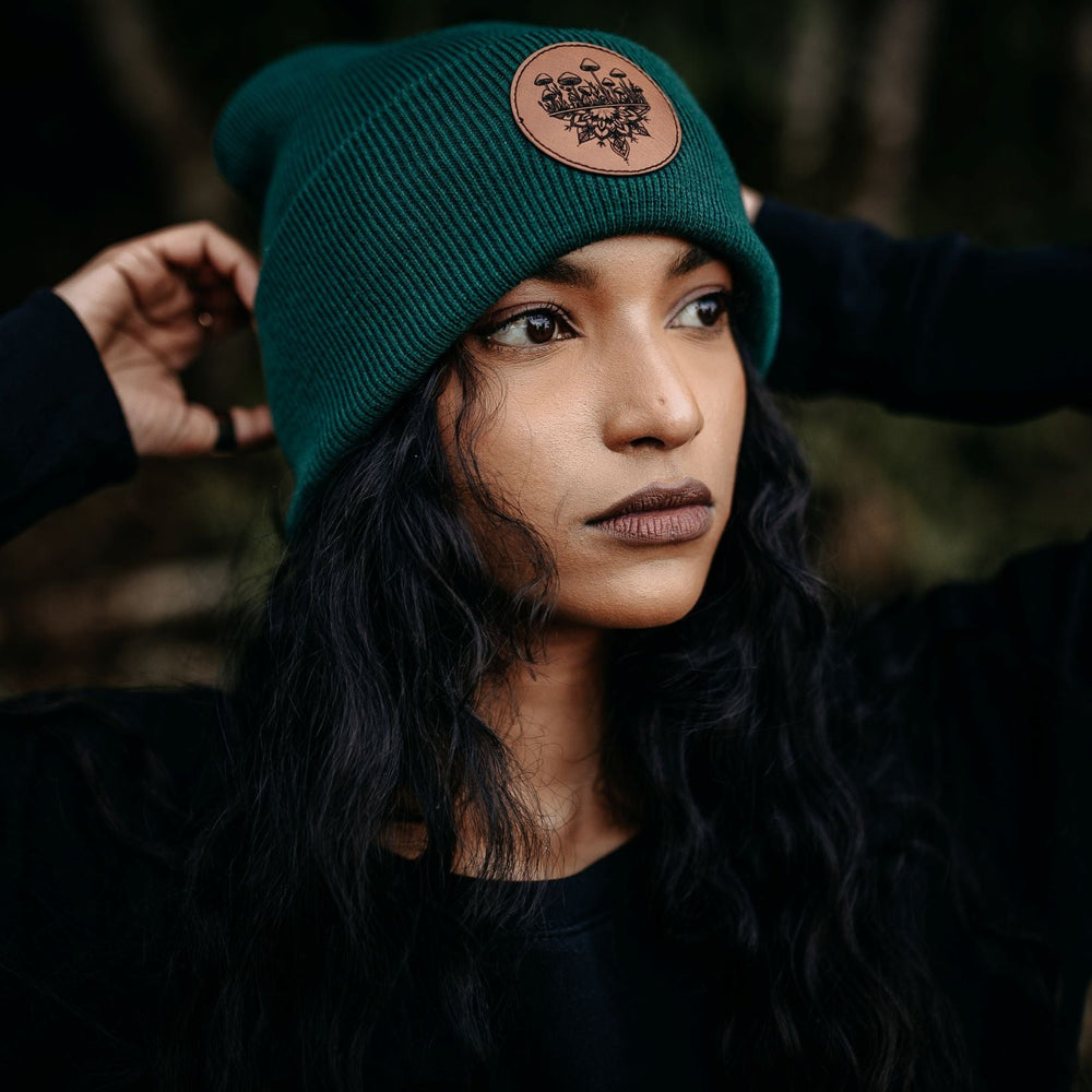 Mandala Mushroom Toque in Green