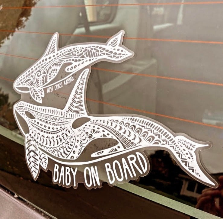 Orca Baby On Board Decal