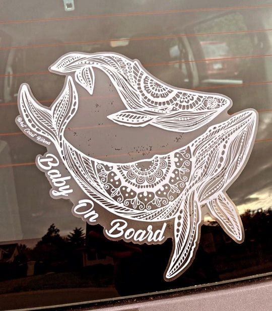 Humpback Baby On Board Car Decal