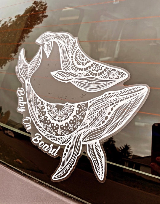 Humpback Baby On Board Car Decal