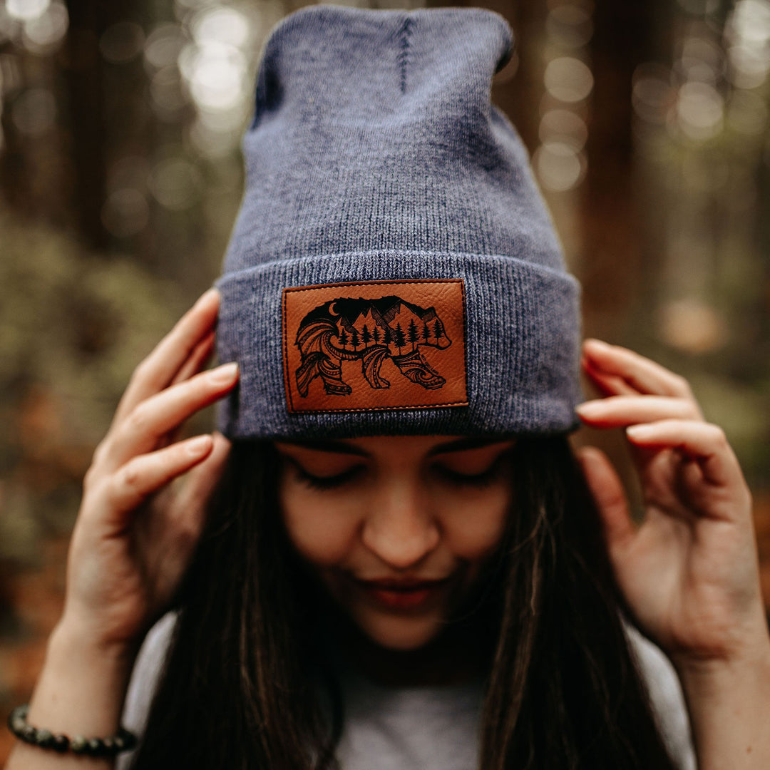 Nature Bear Toque in Slate Blue