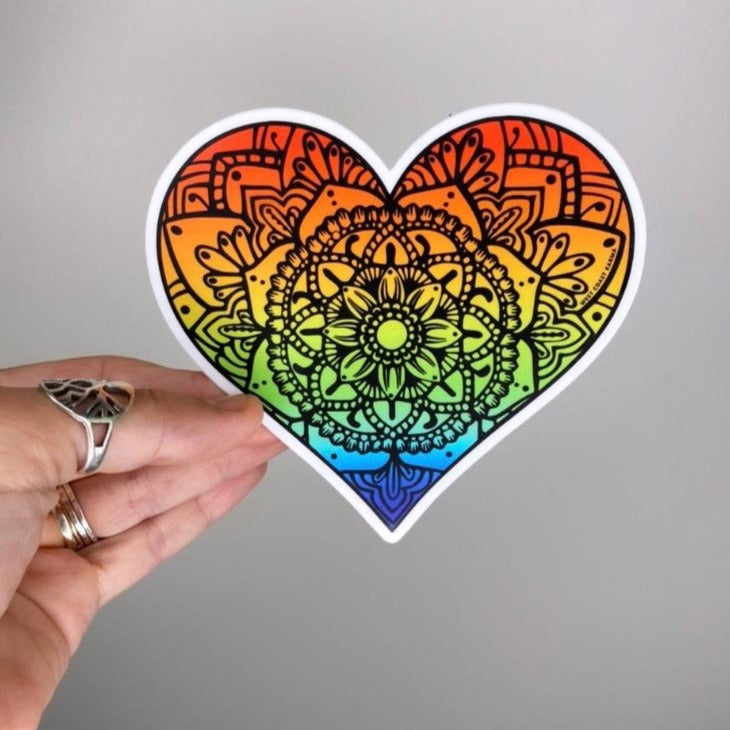 Rainbow Heart Sticker