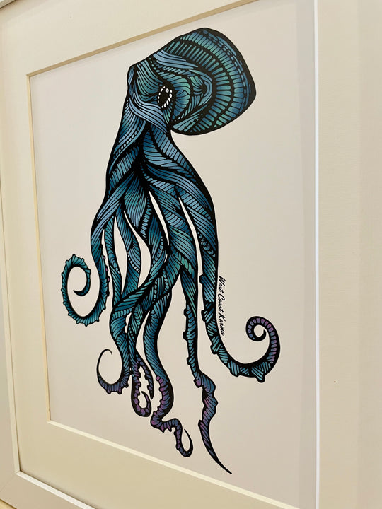 Colourful Octopus Art Print