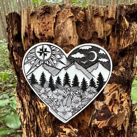 Nature Heart Vinyl Sticker