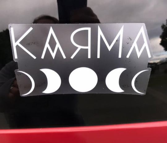 Karma Moon Phase Car Decal