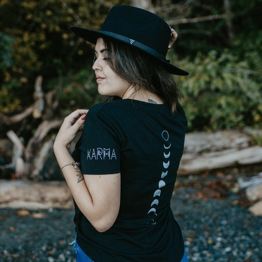 Karma Moon Phase Bamboo/Organic Cotton Tee *Made in Canada*