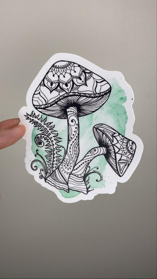 Watercolour Mushroom Vinyl Sticker