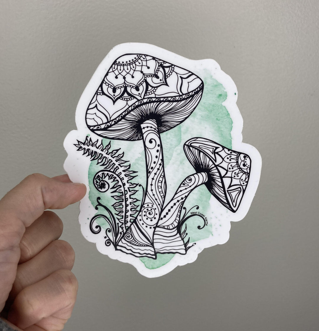 Watercolour Mushroom Vinyl Sticker