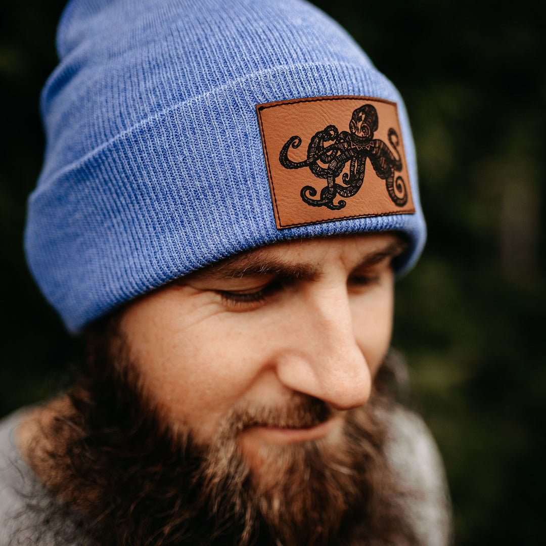 Geometric Octopus Toque in Blue