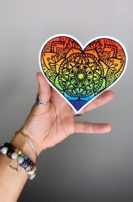 Rainbow Heart Sticker