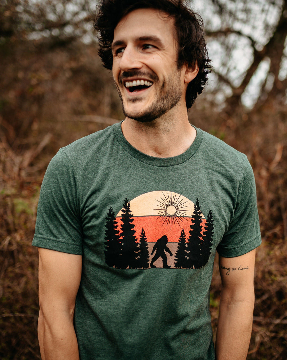 Sunset Sasquatch Stroll Tee