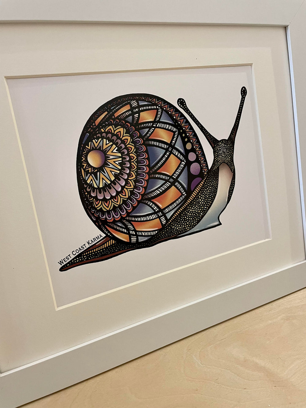 Colourful Snail Art Print