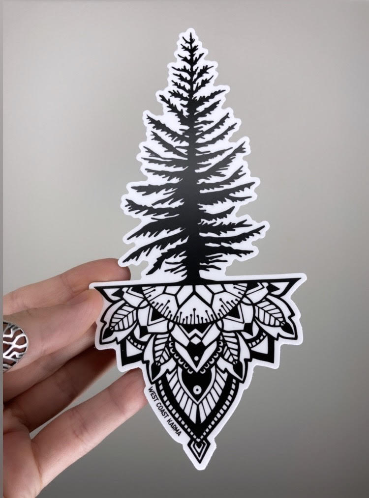 Tree Mandala Vinyl Sticker
