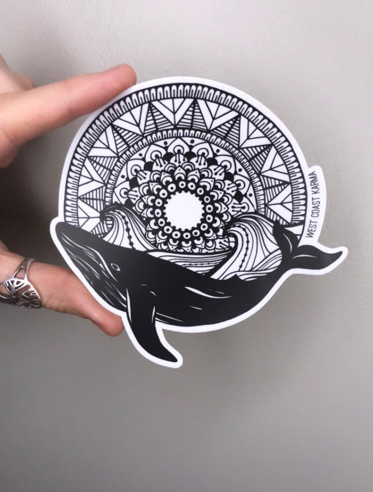 Whale Mandala Sticker